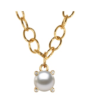 RAMINA SG WHITE PEARL Halsband Guld