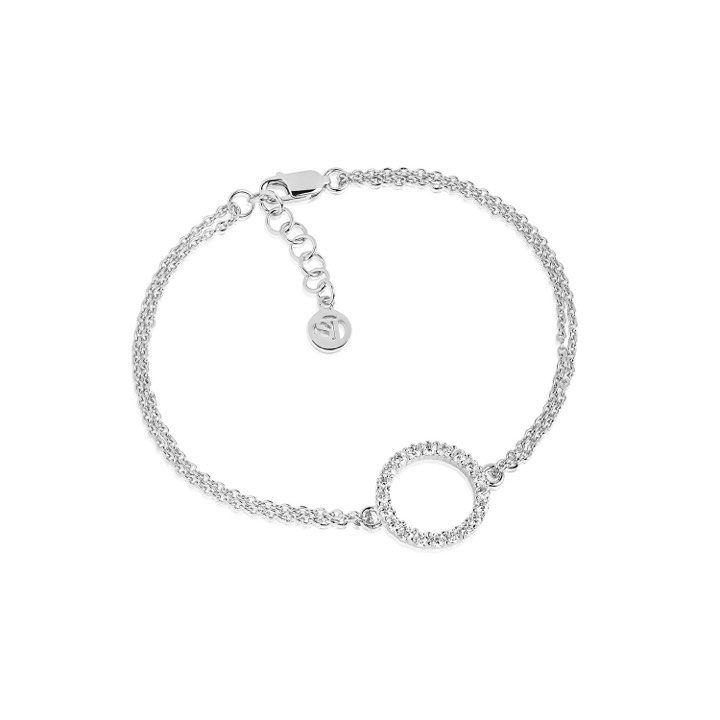 BIELLA GRANDE armband vita Zirkoner (silver)