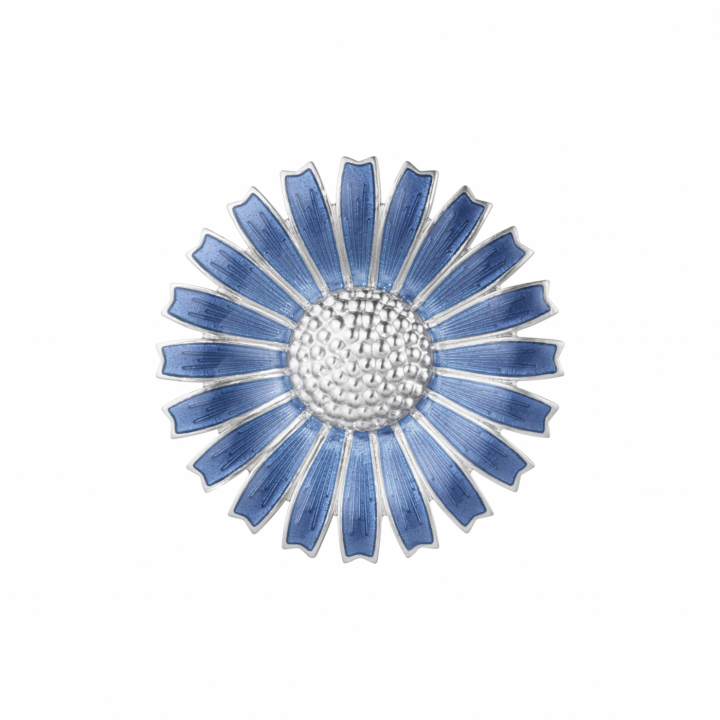 DAISY BROSCH SILVER BLUE 44MM