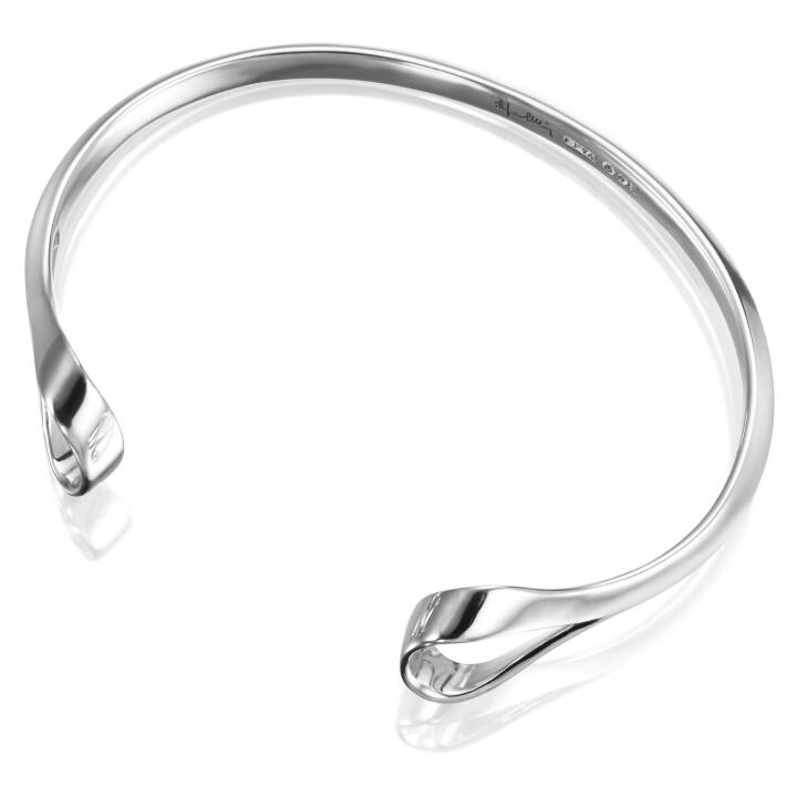 Folded Cuff Armband Silver