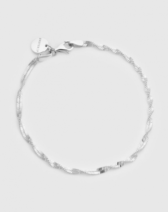 Herringbone Twisted Armband Silver SM