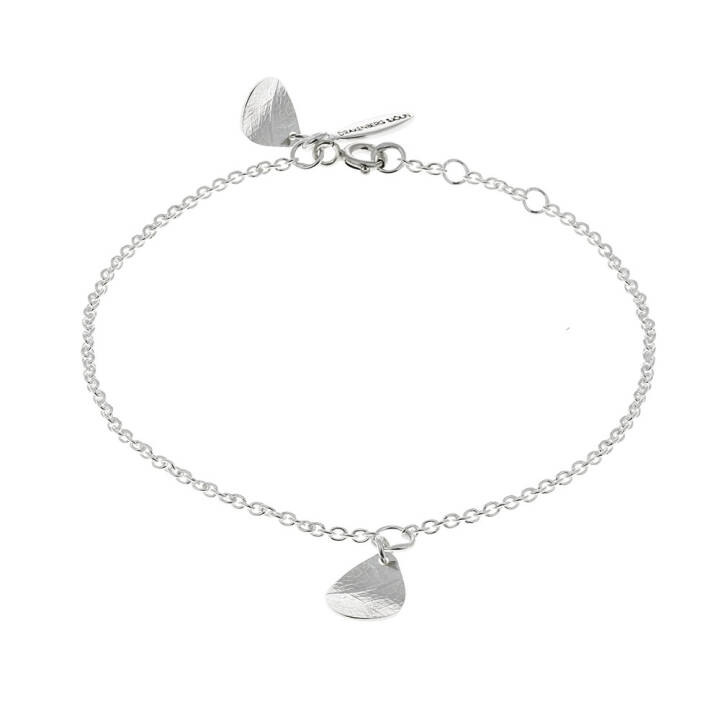 Leaf drop armband silver