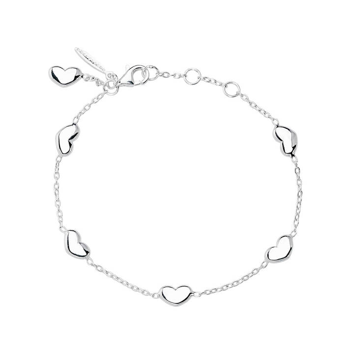 Loving heart medium armband silver