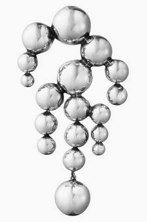 MOONLIGHT GRAPES Brosch Silver