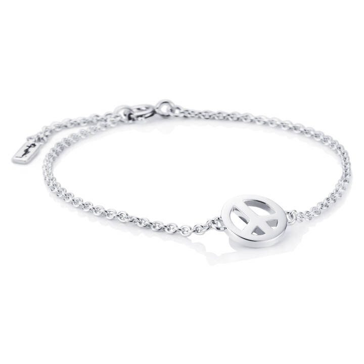 Mini Peace Armband Silver 17-19 cm