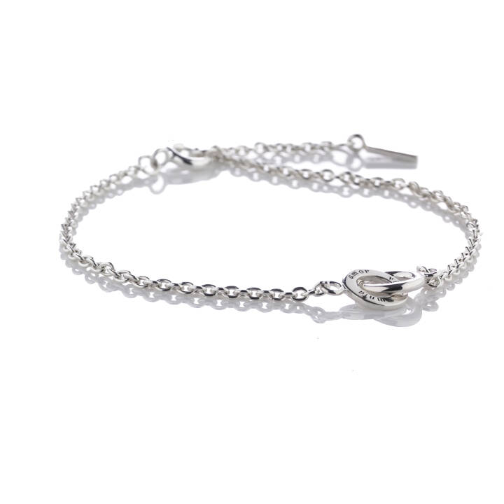 Mini Twosome Armband Silver 17-19 cm