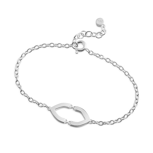 Petal Linked Armband silver