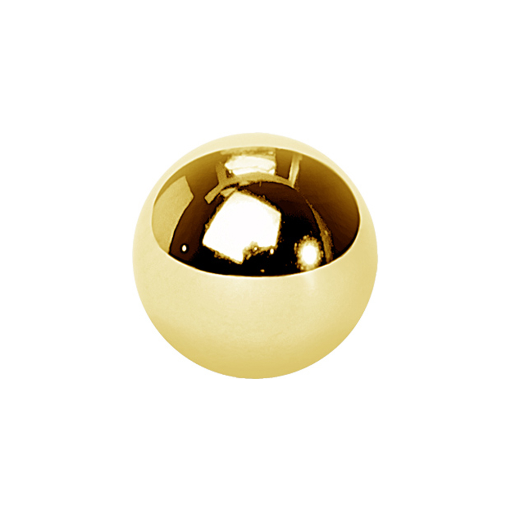 Reservkulor till piercing - 1,6 mm - 24K guld PVD