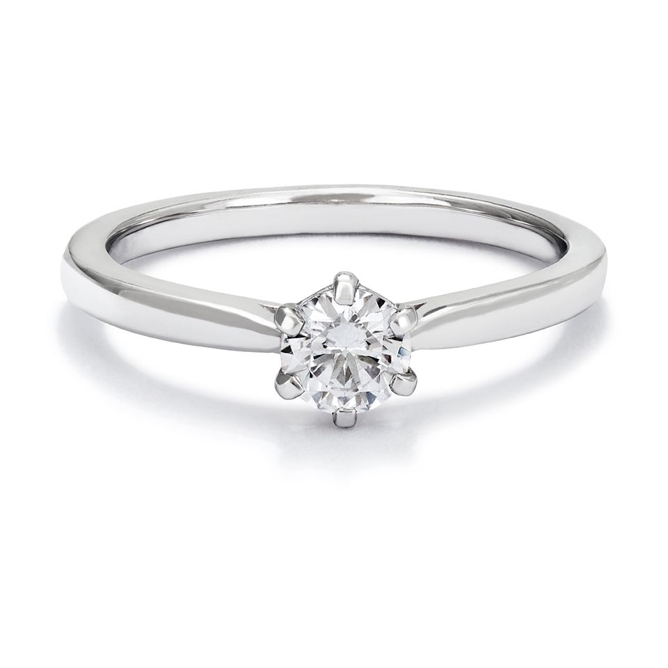 Ring med labbodlad diamant Polaris, 15.5