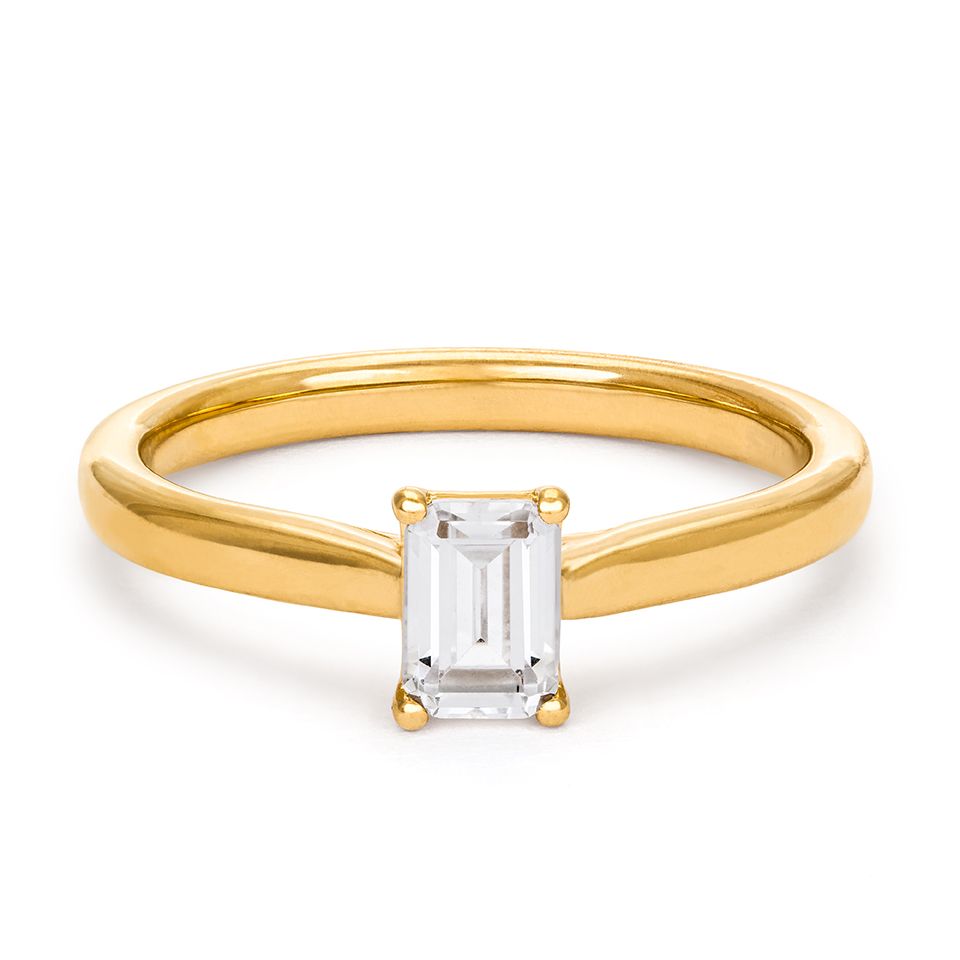 Ring med labbodlad diamant Stella, 16.5