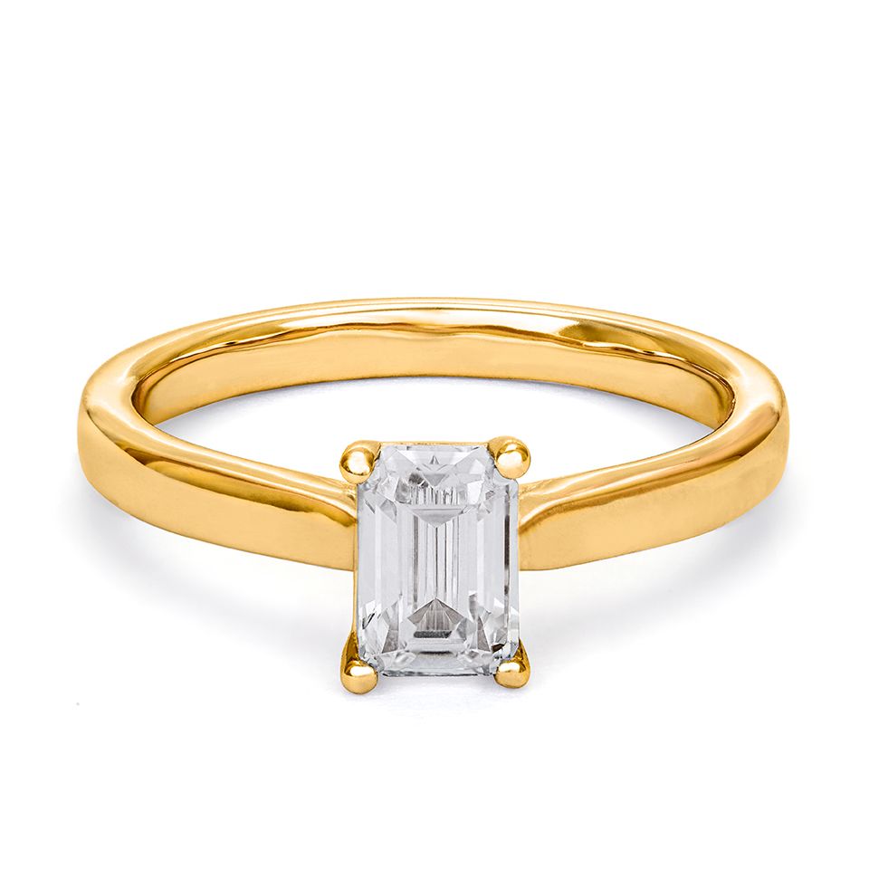 Ring med labbodlad diamant Stella, 17.5