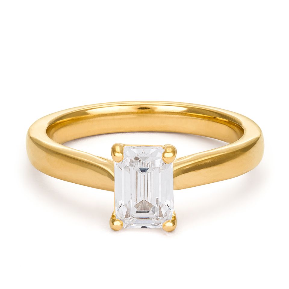 Ring med labbodlad diamant Stella, 18.5