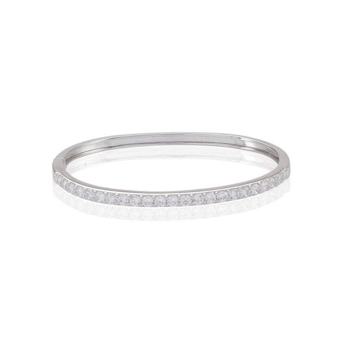 SIENA armband - LARGE vita Zirkoner (silver)