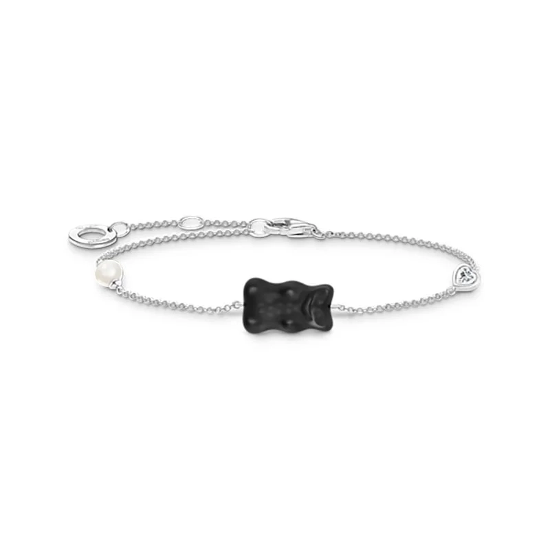 Thomas Sabo - HARIBO Armband Gummibjörn Svart med Pärla & Sten