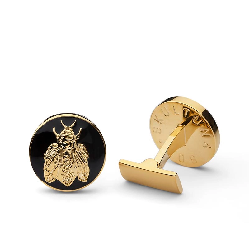 Manschettknappar Napoleon Bee, Baroque Black & Gold