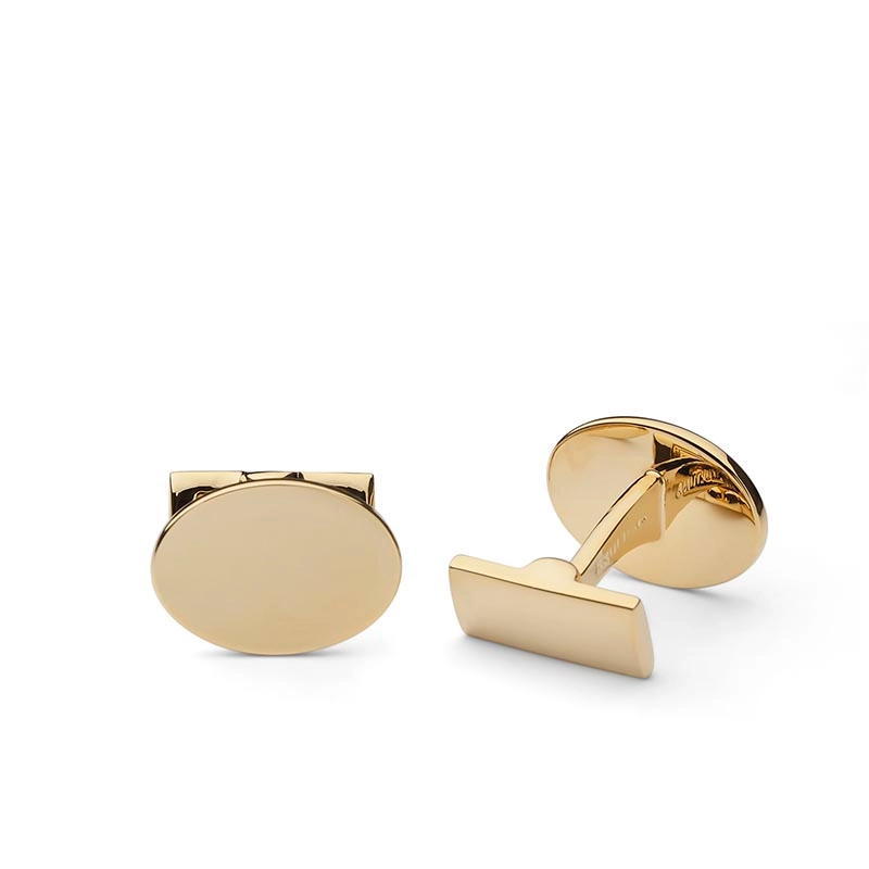 Manschettknappar Oval, Gold