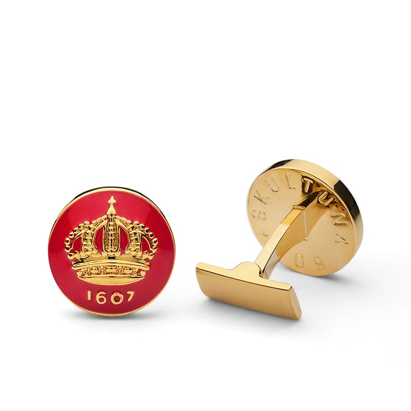 Manschettknappar The Crown, Italian Racing Red & Gold