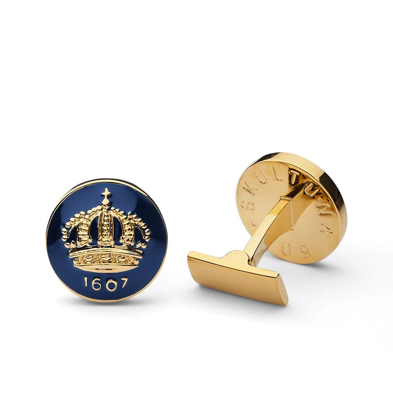 Manschettknappar The Crown, Royal Blue & Gold