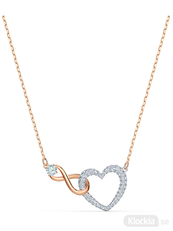 Swarovski Halsband Infinity Heart - Rosé/Silver