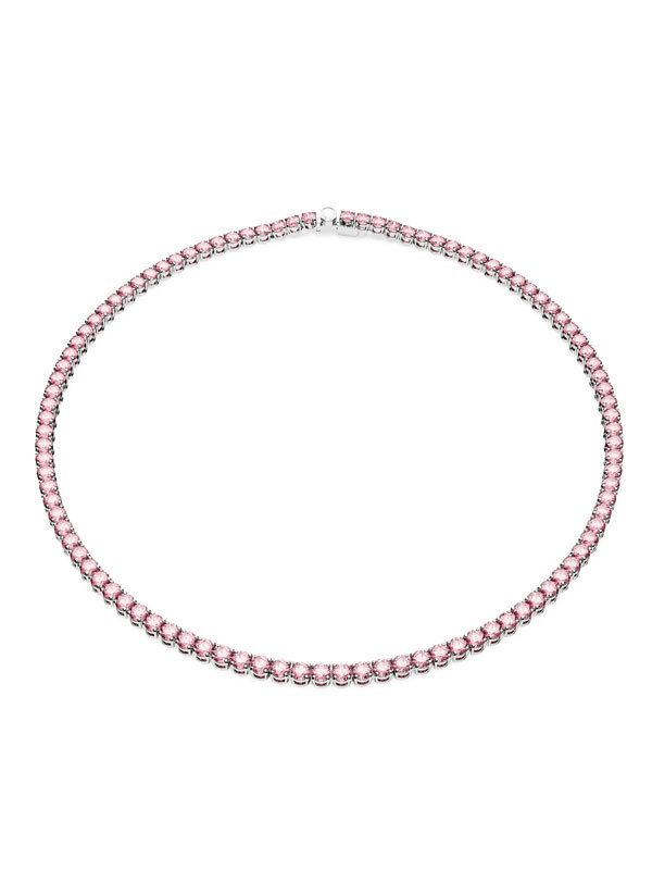 Swarovski Halsband Matrix Tennis - Rosa/Silver