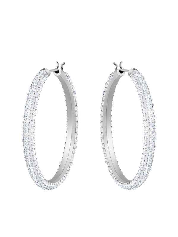 Swarovski Örhängen Stone Hoop - Silver