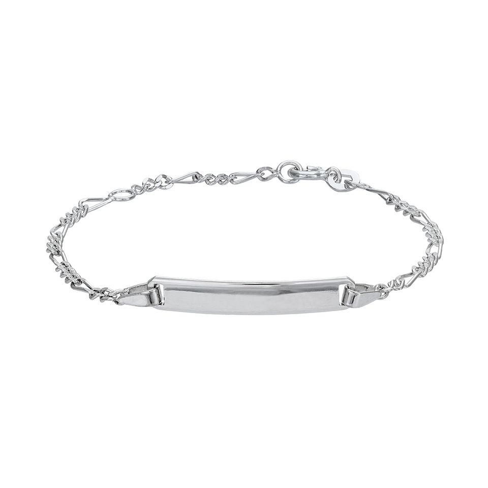 Armband i äkta silver med ID-bricka