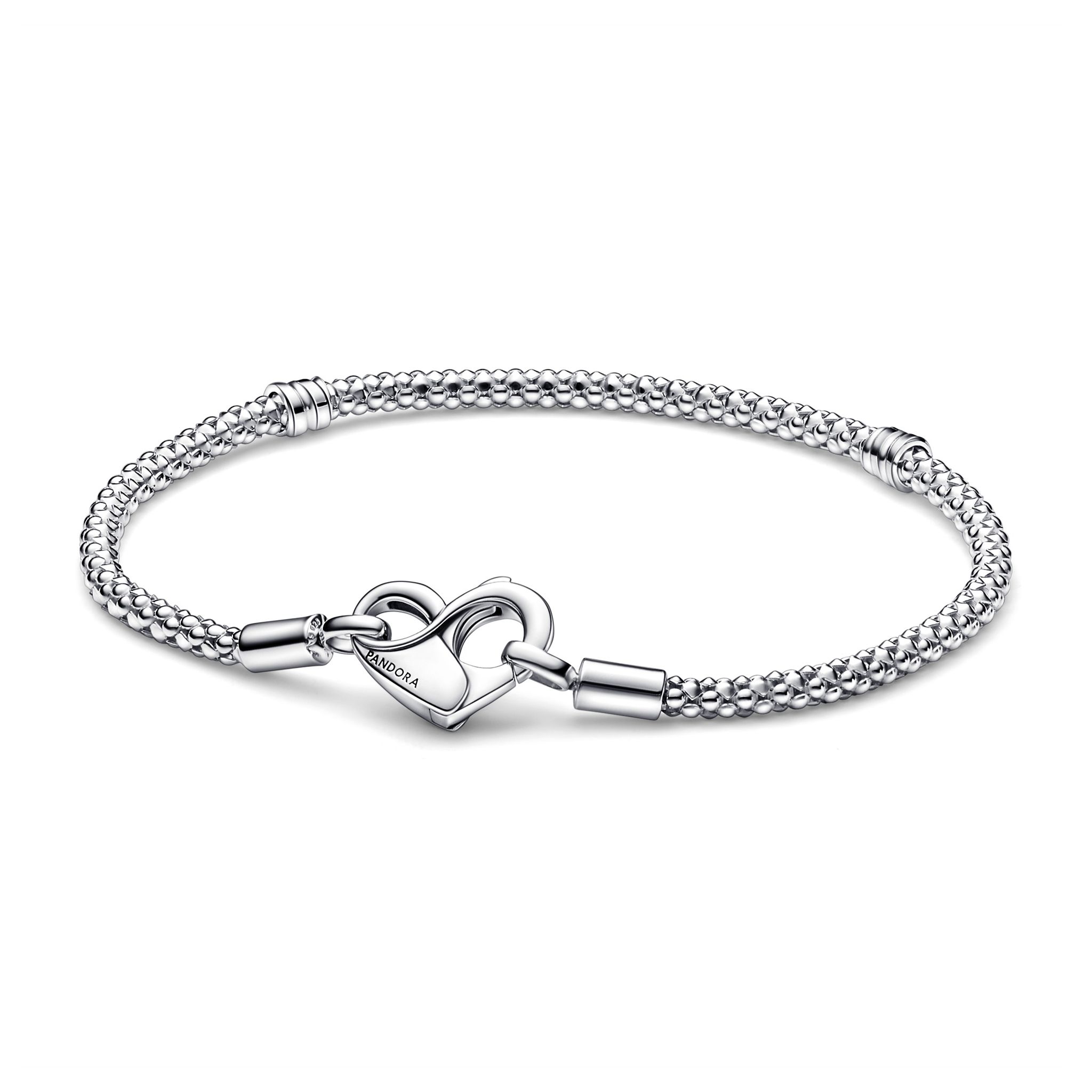 Armband i äkta silver med hjärta 20 cm