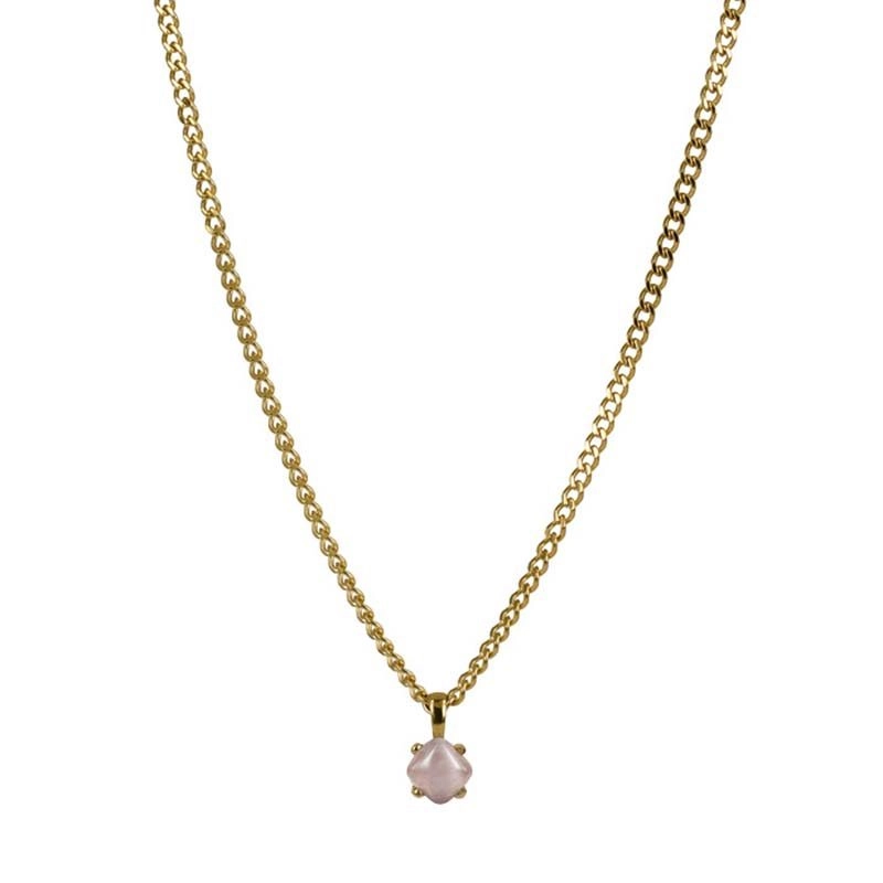 Astrid & Agnes - VICTORIA Kort Halsband Rosa/Guld