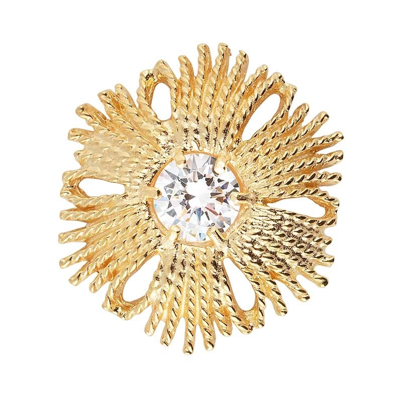 CU Jewellery - Gatsby Stone Brosch Gold