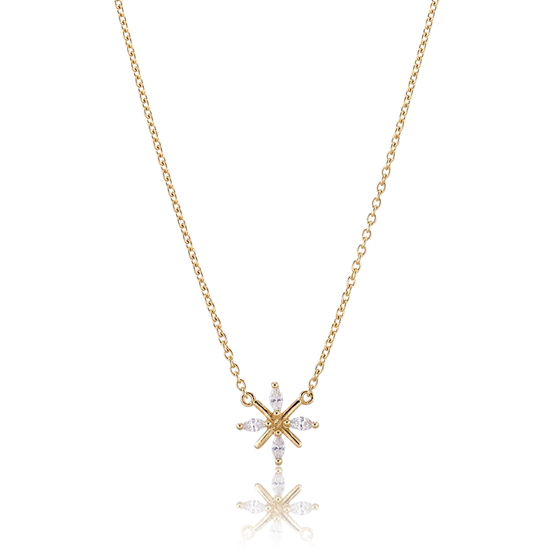 Carolina Gynning - Snowflake Halsband Guld