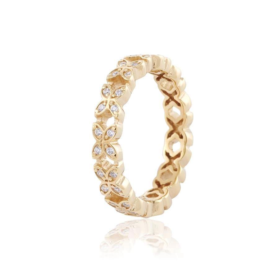 Carolina Gynning - Sparkling Ellipse Mini Ring Guld