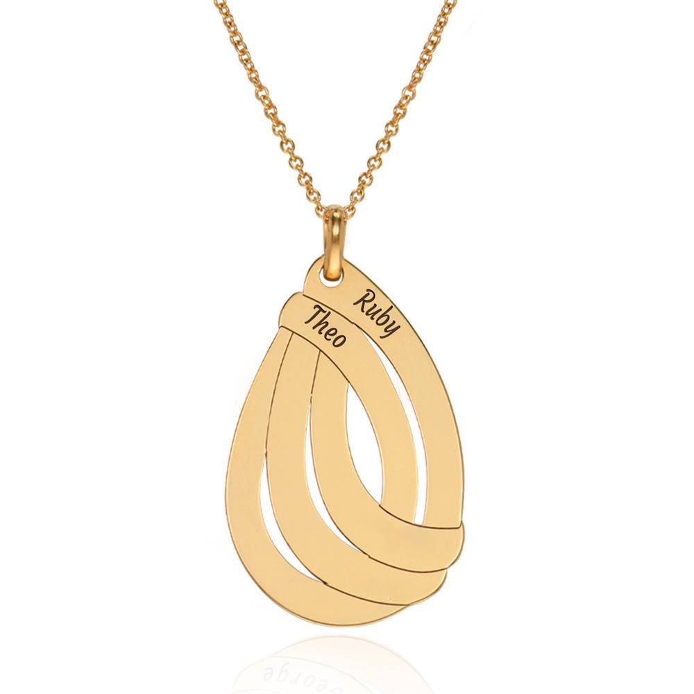 Drop Graverad Halsband i 18k Guld Vermeil