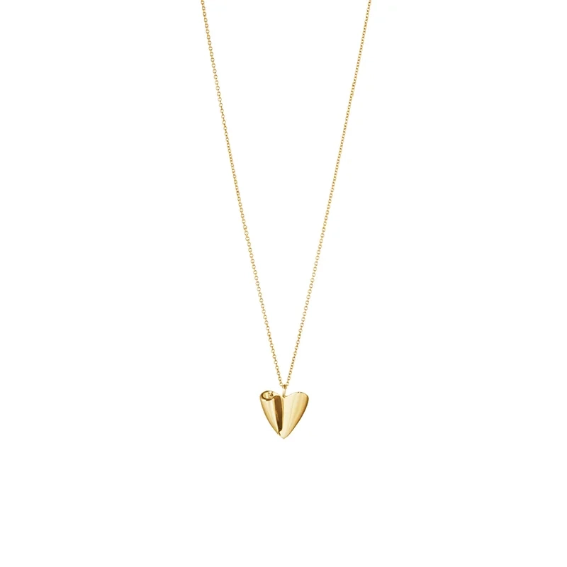 Georg Jensen - Folded Heart Halsband 2024 Guld