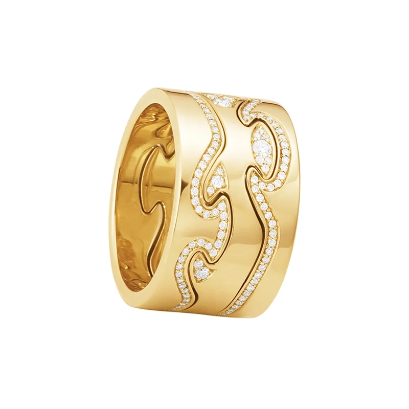 Georg Jensen - Fusion 3-delad Ring Guld Pavé & Moln