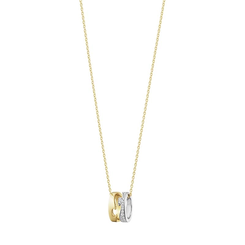 Georg Jensen - Fusion Öppet Halsband Gult och Vitt Guld med 0.22 ct Pavé