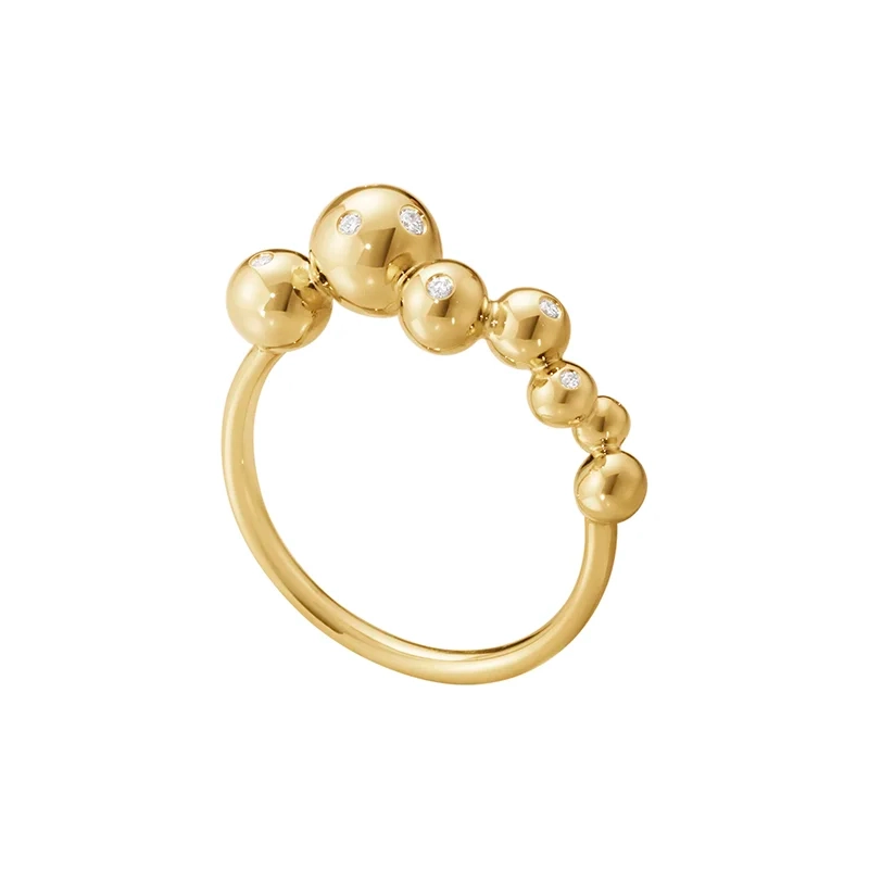 Georg Jensen - Moonlight Grapes Ring med Diamanter Guld