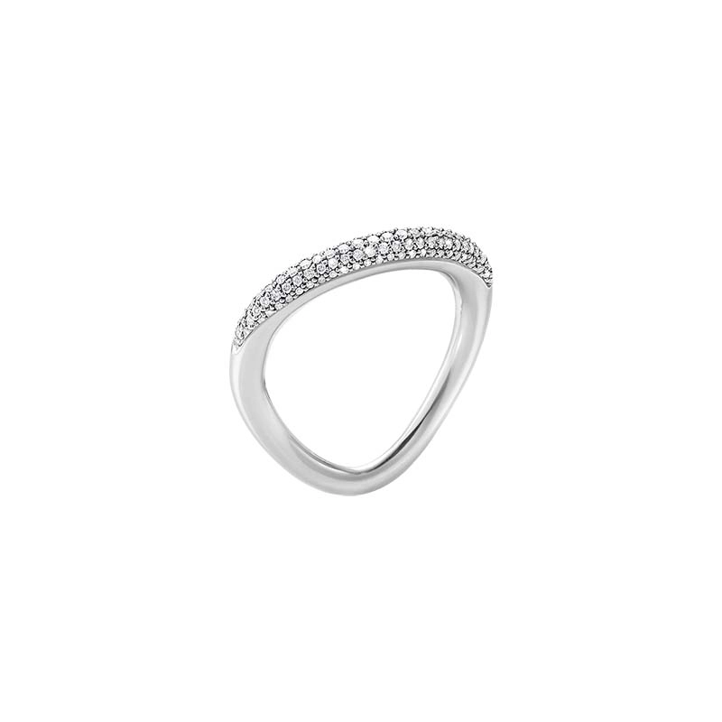 Georg Jensen - Offspring Ring med Pavéinfattade Diamanter