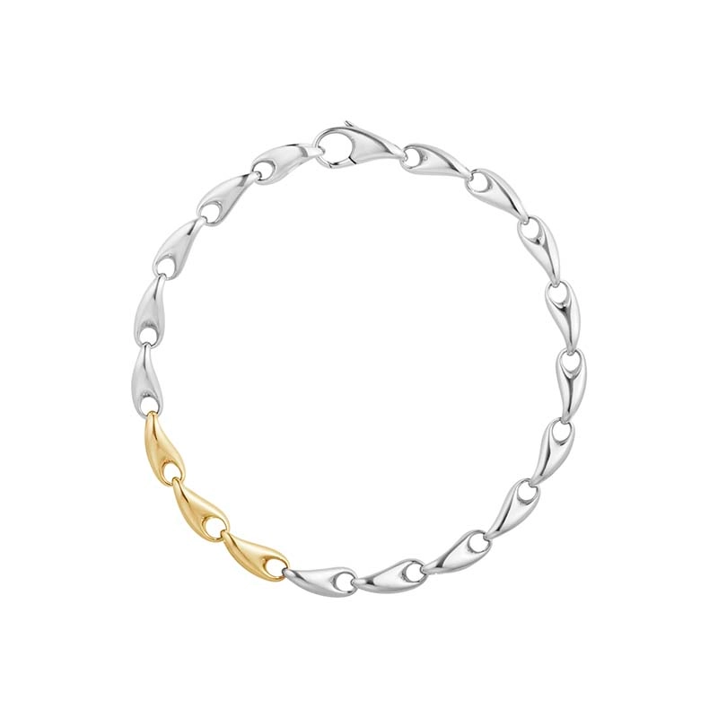 Georg Jensen - Reflect Smalt Armband Silver/Guld