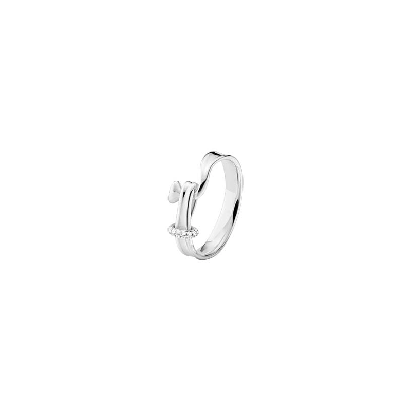 Georg Jensen - Torun Ring Silver Med Briljanter