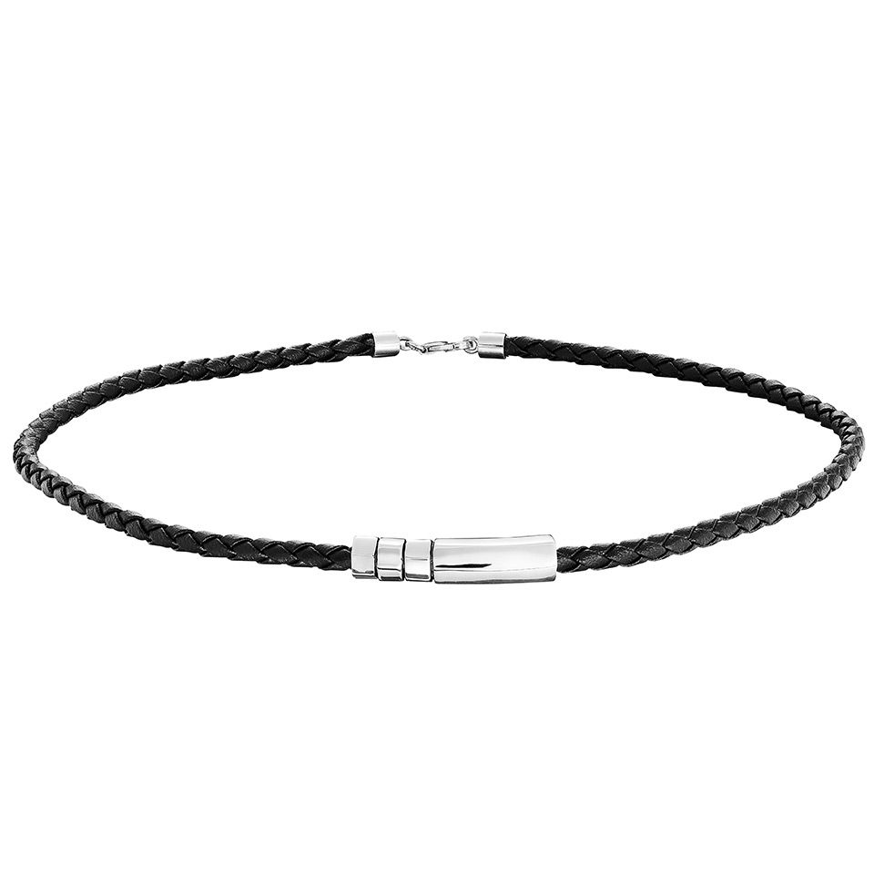 Halsband i läder 48cm