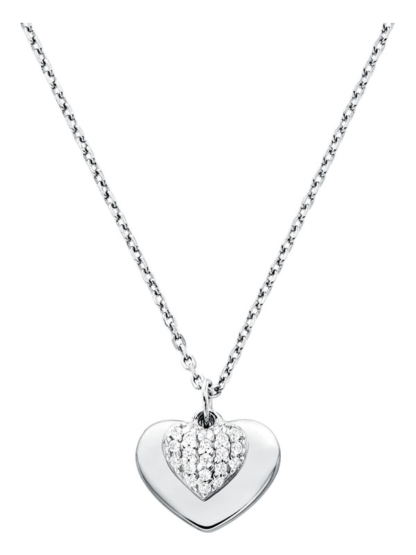 Michael Kors Halsband Premium Heart - Silver REA