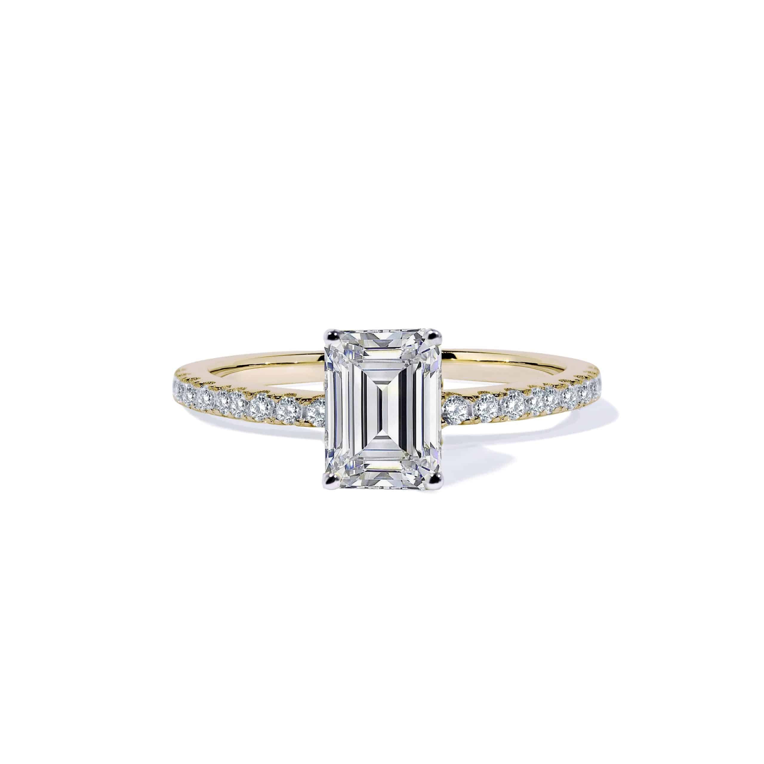 Oxford Radiant Solitaire Ring i Förgyllt Sterling Silver