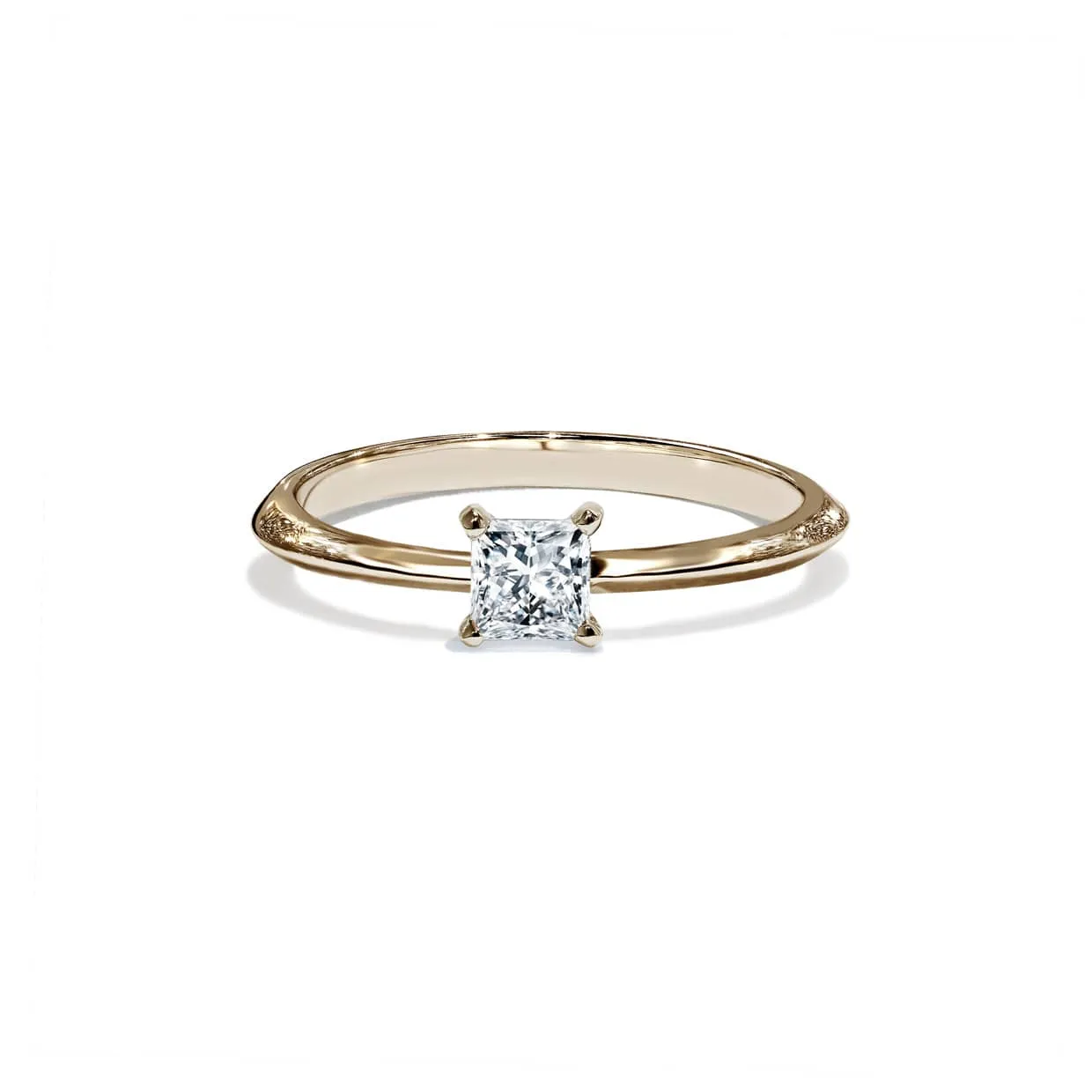 Oxford Ring Med Square Cut Solitaire i Guld