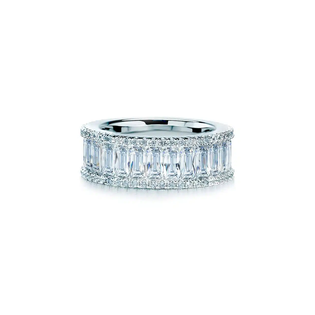 Oxford Silver Emerald Eternity Ring