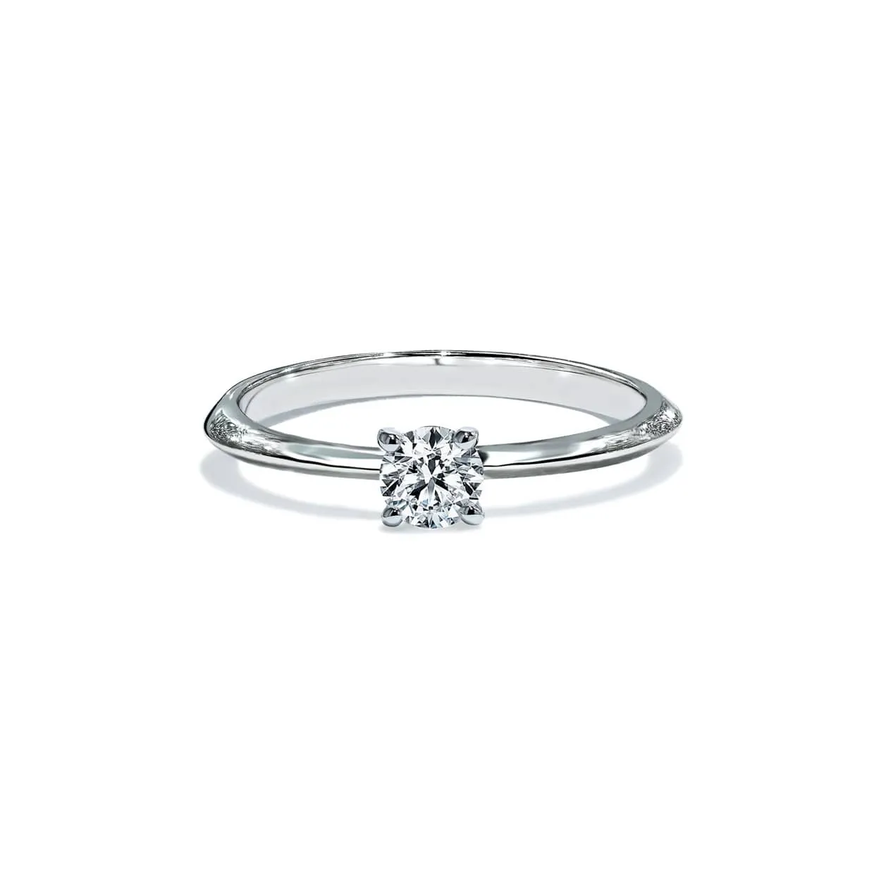 Oxford Silver Ring Med Square Cut Solitaire