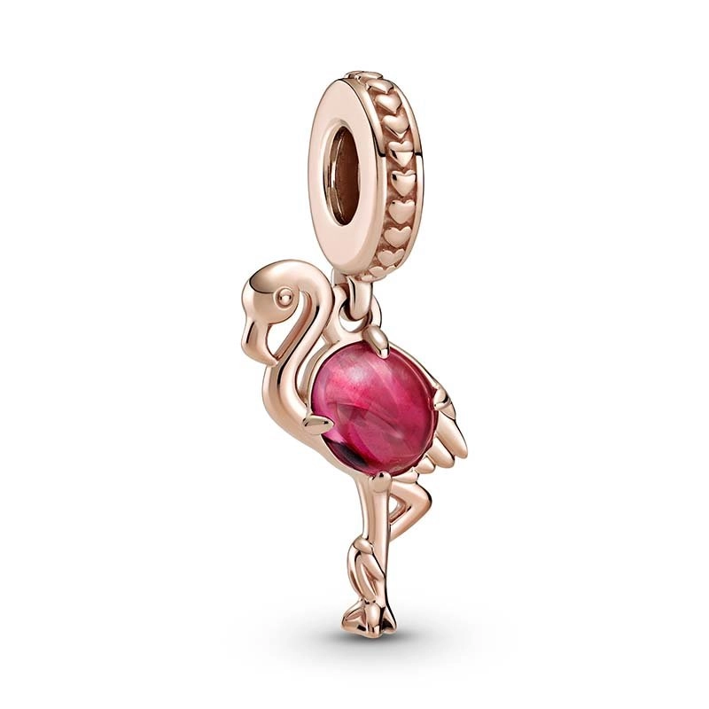 PANDORA - Flamingo i Rosa Muranoglas Berlock