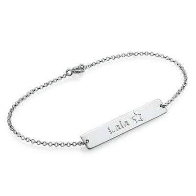 Personligt Namnplatta Armband i Sterling Silver