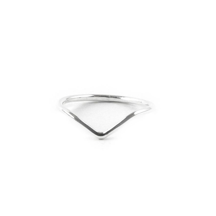 Ring Chevron silver 14 mm