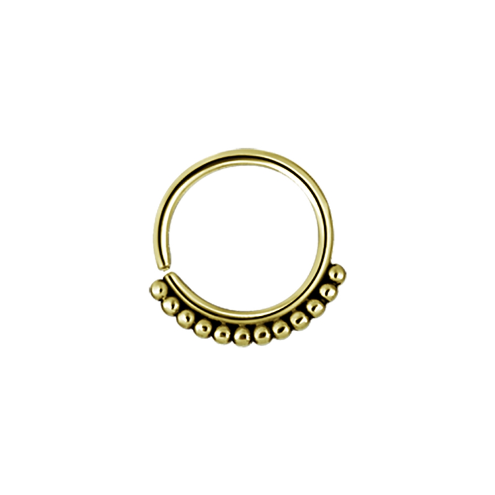 Ring - tribalring - 1,2 mm -kirurgstål och 24K guld PVD