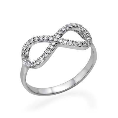 Silver Ring, Infinity med Cubic Zirconia